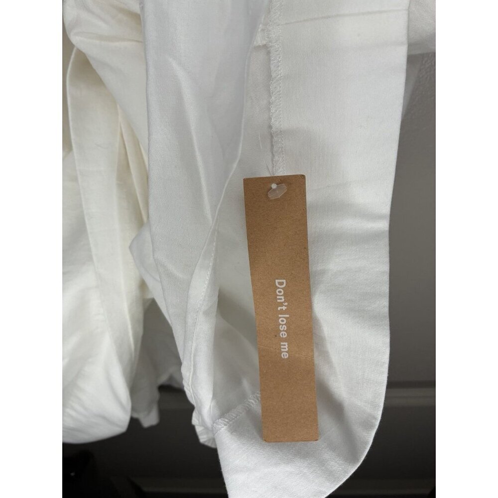 Reformation NWT Nissa Dress White Size 12 Short Sleeve Mini Babydoll Bridal - Picture 4 of 9
